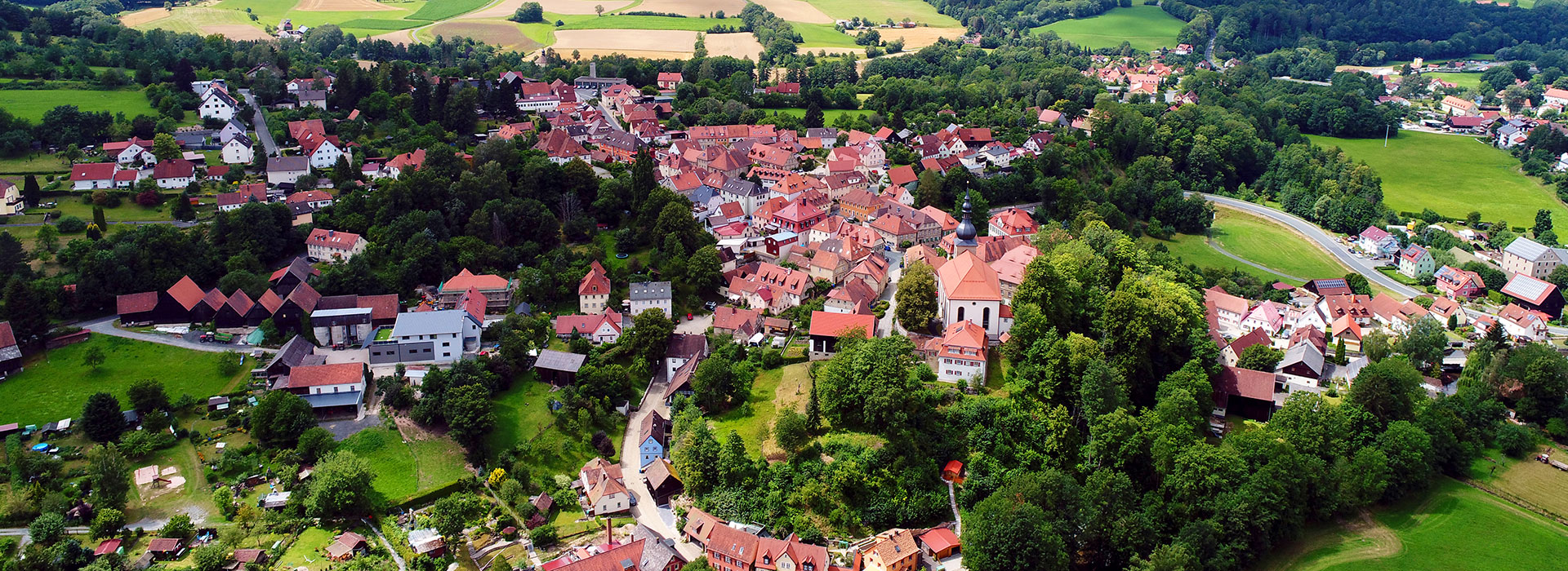Markt Weidenberg von oben