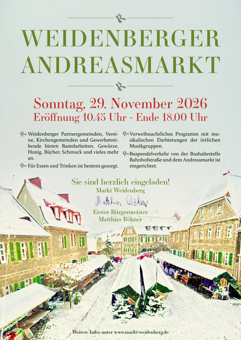 Andreasmarkt in Weidenberg