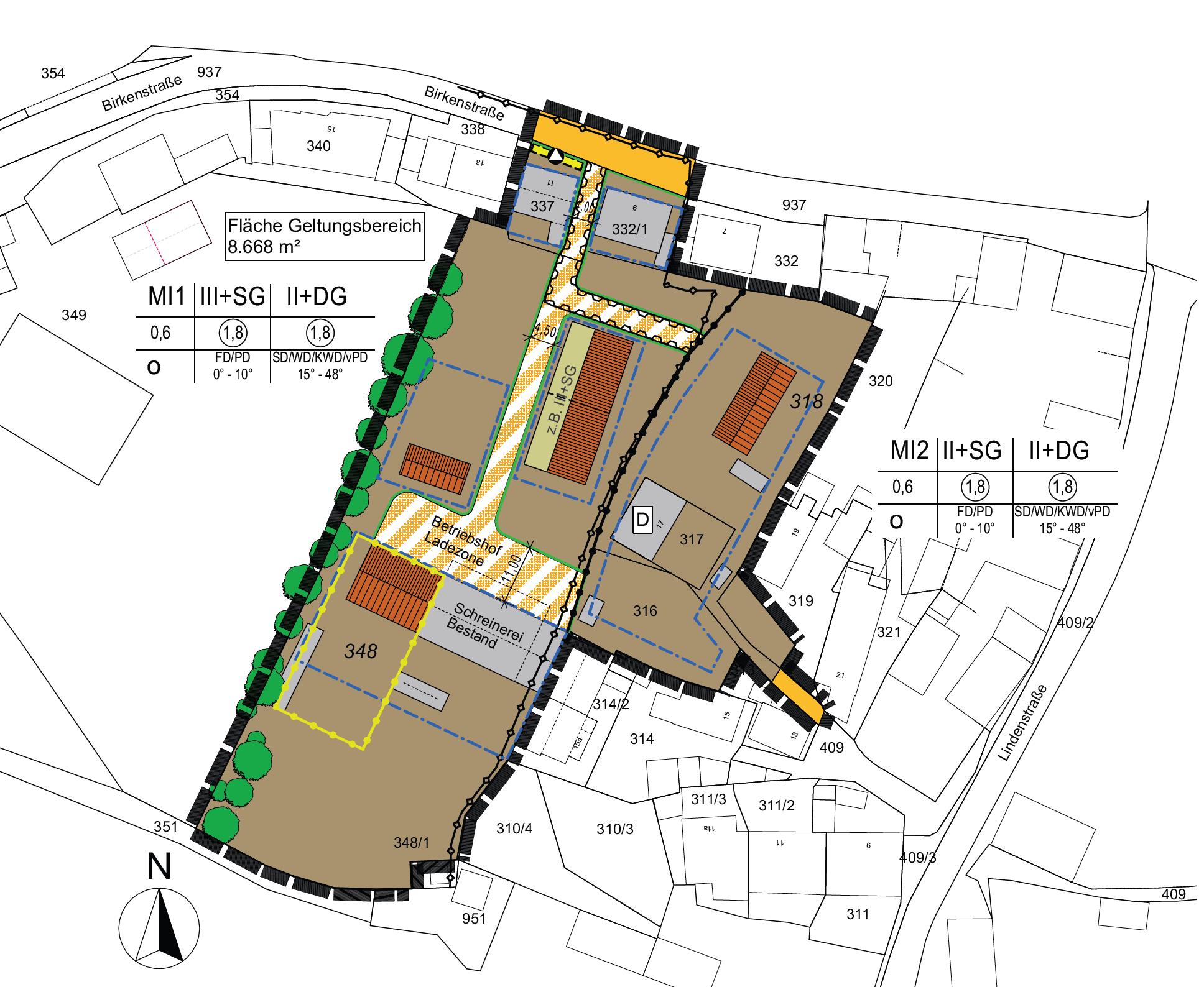 Geltungsbereich Bebauungsplan „Birkenstraße“